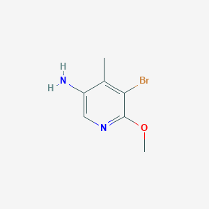 molecular formula C7H9BrN2O B1450576 5-溴-6-甲氧基-4-甲基吡啶-3-胺 CAS No. 1565856-81-6
