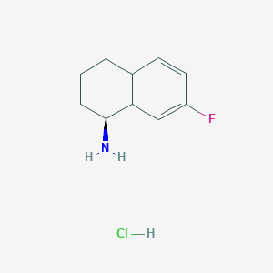 molecular formula C10H13ClFN B1450579 (1S)-7-氟-1,2,3,4-四氢萘-1-胺盐酸盐 CAS No. 1466449-95-5
