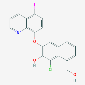 1-Chloro-8-(hydroxymethyl)-3-[(5-iodoquinolin-8-yl)oxy]naphthalen-2-ol