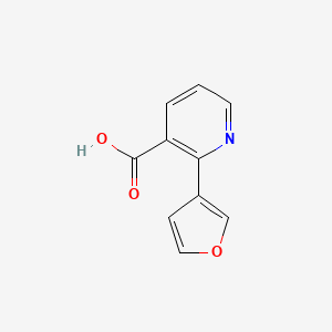 molecular formula C10H7NO3 B1450592 2-(呋喃-3-基)烟酸 CAS No. 1824387-99-6