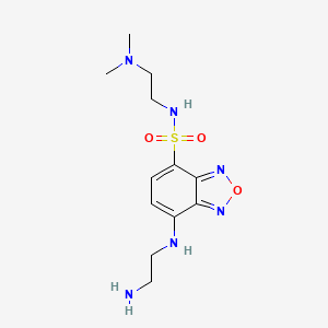 molecular formula C12H20N6O3S B1450599 4-[2-(n,n-二甲基氨基)乙氨基磺酰基]-7-(2-氨基乙氨基)-2,1,3-苯并恶二唑 CAS No. 913253-56-2