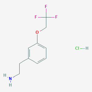 molecular formula C10H13ClF3NO B1450600 2-[3-(2,2,2-三氟乙氧基)苯基]乙胺盐酸盐 CAS No. 1803592-03-1