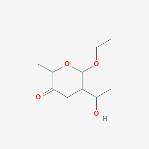 6-Ethoxy-5-(1-hydroxyethyl)-2-methyloxan-3-one