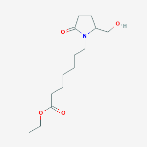 Ethyl 7-[2-(hydroxymethyl)-5-oxopyrrolidin-1-YL]heptanoate