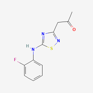 1-(5-((2-Fluorophenyl)amino)-1,2,4-thiadiazol-3-yl)propan-2-one