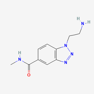molecular formula C10H13N5O B1450614 1-(2-aminoethyl)-N-methyl-1H-benzo[d][1,2,3]triazole-5-carboxamide CAS No. 1955524-30-7