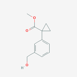 molecular formula C12H14O3 B1450620 1-[3-(羟甲基)苯基]环丙烷-1-甲酸甲酯 CAS No. 1630906-31-8