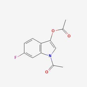 molecular formula C12H10FNO3 B1450625 1-acetyl-6-fluoro-1H-indol-3-yl acetate CAS No. 3798-90-1