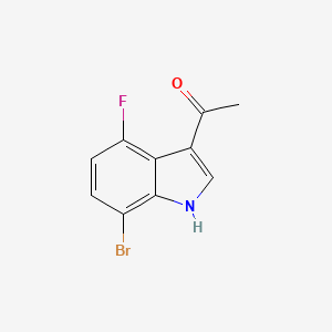 molecular formula C10H7BrFNO B1450627 1-(7-溴-4-氟-1H-吲哚-3-基)乙酮 CAS No. 1936547-34-0