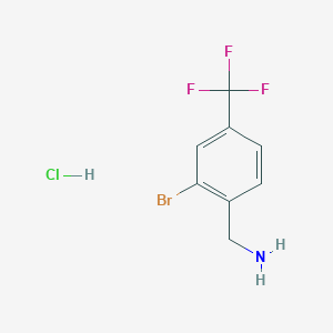 molecular formula C8H8BrClF3N B1450629 (2-溴-4-(三氟甲基)苯基)甲胺盐酸盐 CAS No. 1214382-77-0