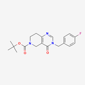 molecular formula C19H22FN3O3 B1450631 tert-butyl 3-[(4-fluorophenyl)methyl]-4-oxo-3H,4H,5H,6H,7H,8H-pyrido[4,3-d]pyrimidine-6-carboxylate CAS No. 1781241-50-6