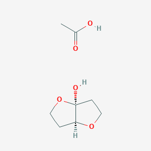 (3aS,6aS)-3,3a,5,6-tetrahydro-2H-furo[3,2-b]furan-6a-ol;acetic acid