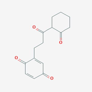 2-[3-Oxo-3-(2-oxocyclohexyl)propyl]cyclohexa-2,5-diene-1,4-dione