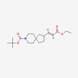 molecular formula C19H31NO4 B1450635 (E)-tert-Butyl 2-(3-ethoxy-3-oxoprop-1-en-1-yl)-8-azaspiro[4.5]decane-8-carboxylate CAS No. 1599479-34-1