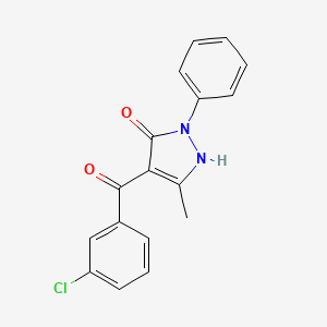 4-(3-Chlorobenzoyl)-5-methyl-2-phenyl-1,2-dihydro-3H-pyrazol-3-one