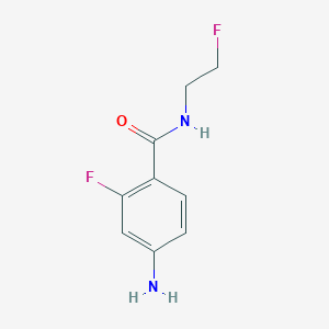 molecular formula C9H10F2N2O B1450672 4-氨基-2-氟-N-(2-氟乙基)苯甲酰胺 CAS No. 1857178-98-3