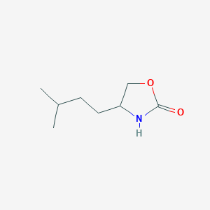 molecular formula C8H15NO2 B1450675 4-(3-甲基丁基)-1,3-噁唑烷-2-酮 CAS No. 1936484-74-0
