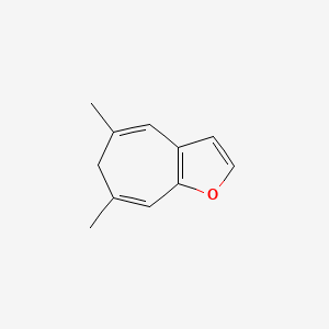 molecular formula C11H12O B14507073 5,7-Dimethyl-6H-cyclohepta[b]furan CAS No. 64261-69-4