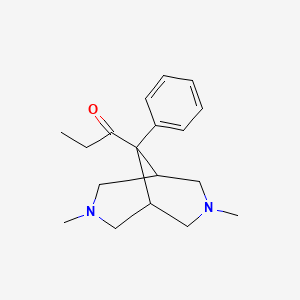 B14507199 1-(3,7-Dimethyl-9-phenyl-3,7-diazabicyclo[3.3.1]nonan-9-yl)propan-1-one CAS No. 63615-13-4