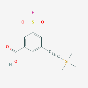 B1450724 3-(Fluorosulfonyl)-5-((trimethylsilyl)ethynyl)benzoic acid CAS No. 2088829-06-3