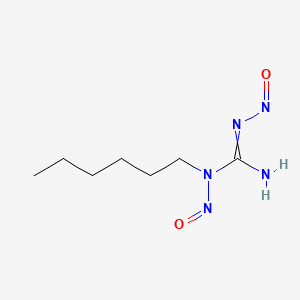 molecular formula C7H15N5O2 B14507486 1-Hexyl-1,2-dinitrosoguanidine CAS No. 64457-62-1