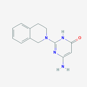molecular formula C13H14N4O B1450754 6-氨基-2-(3,4-二氢异喹啉-2(1H)-基)嘧啶-4(3H)-酮 CAS No. 882399-24-8