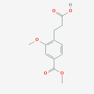 molecular formula C12H14O5 B1450789 4-(2-羧乙基)-3-甲氧基苯甲酸甲酯 CAS No. 1805881-13-3