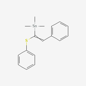 Trimethyl[2-phenyl-1-(phenylsulfanyl)ethenyl]stannane