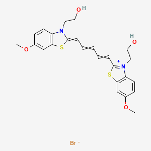 Benzothiazolium, 3-(2-hydroxyethyl)-2-(5-(3-(2-hydroxyethyl)-6-methoxy-2(3H)-benzothiazolylidene)-1,3-pentadienyl)-6-methoxy-, bromide