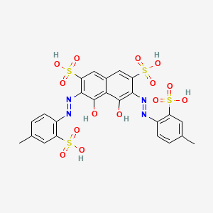 molecular formula C24H20N4O14S4 B1450825 2,7-双(2-磺基对甲苯偶氮)-1,8-二羟基-3,6-萘二磺酸 CAS No. 14979-11-4