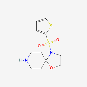 molecular formula C11H16N2O3S2 B1450845 4-(2-噻吩基磺酰基)-1-氧-4,8-二氮杂螺[4.5]癸烷 CAS No. 1172931-63-3