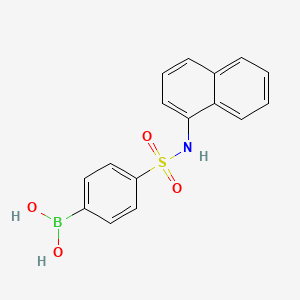 molecular formula C16H14BNO4S B1450846 4-(N-萘-1-基磺酰胺)苯硼酸 CAS No. 957120-95-5