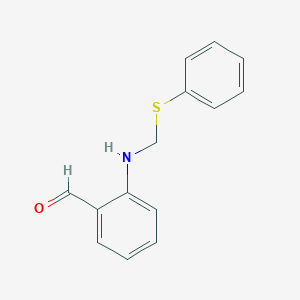 2-{[(Phenylsulfanyl)methyl]amino}benzaldehyde