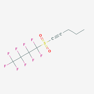 1-(1,1,2,2,3,3,4,4,4-Nonafluorobutane-1-sulfonyl)pent-1-yne