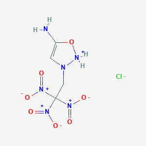 5-Amino-3-(2,2,2-trinitroethyl)-2,3-dihydro-1,2,3-oxadiazol-2-ium chloride