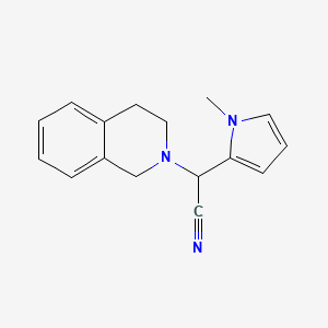 molecular formula C16H17N3 B1450855 3,4-二氢异喹啉-2(1H)-基(1-甲基-1H-吡咯-2-基)乙腈 CAS No. 1170466-40-6