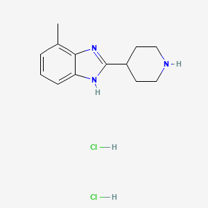 molecular formula C13H19Cl2N3 B1450858 4-Methyl-2-(4-piperidinyl)-1h-benzimidazole dihydrochloride CAS No. 1158492-15-9