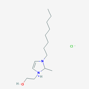 molecular formula C14H29ClN2O B14508596 1-(2-Hydroxyethyl)-2-methyl-3-octyl-2,3-dihydro-1H-imidazol-1-ium chloride CAS No. 63226-56-2