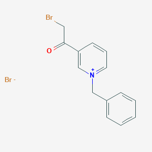 Pyridinium, 3-(bromoacetyl)-1-(phenylmethyl)-, bromide