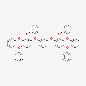 molecular formula C54H38O8 B14508627 1,2,3-Triphenoxy-4-[3-(2,3,4-triphenoxyphenoxy)phenoxy]benzene CAS No. 63137-81-5