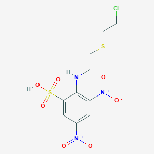 2-({2-[(2-Chloroethyl)sulfanyl]ethyl}amino)-3,5-dinitrobenzene-1-sulfonic acid