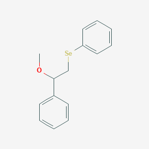 [(2-Methoxy-2-phenylethyl)selanyl]benzene