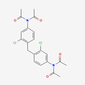 molecular formula C21H20Cl2N2O4 B14508658 N,N'-[Methylenebis(3-chloro-4,1-phenylene)]bis(N-acetylacetamide) CAS No. 62715-87-1