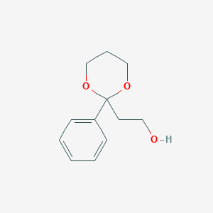 molecular formula C12H16O3 B14508668 2-(2-Phenyl-1,3-dioxan-2-yl)ethanol CAS No. 64374-56-7