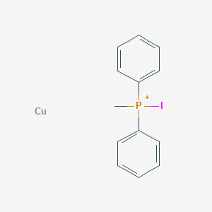 molecular formula C13H13CuIP+ B14508671 Copper;iodo-methyl-diphenylphosphanium CAS No. 62743-77-5