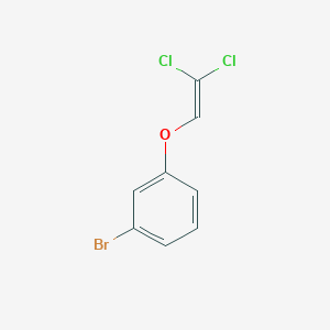 molecular formula C8H5BrCl2O B14508678 1-Bromo-3-[(2,2-dichloroethenyl)oxy]benzene CAS No. 63291-25-8