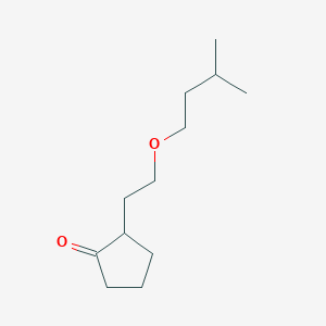 molecular formula C12H22O2 B14508719 2-[2-(3-Methylbutoxy)ethyl]cyclopentan-1-one CAS No. 63381-65-7