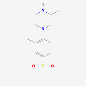 molecular formula C13H20N2O2S B1450872 1-[2-Methyl-4-(methylsulphonyl)phenyl]-3-methylpiperazine CAS No. 942474-40-0