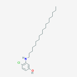 molecular formula C24H42ClNO B14508728 4-Chloro-3-(octadecylamino)phenol CAS No. 63966-18-7