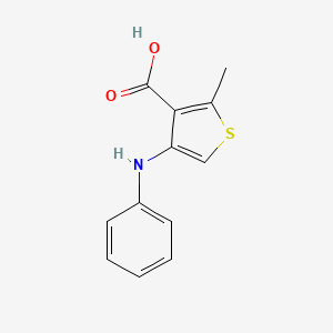 molecular formula C12H11NO2S B1450874 4-苯胺基-2-甲硫代苯并呋喃-3-甲酸 CAS No. 1170983-53-5